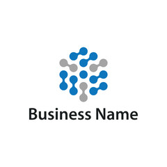 Abstract cells or dots logo concept. Suitable for cell or biology or research company