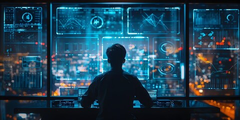 Cybersecurity Analyst Monitoring Real Time Data from IoT Devices to Detect and Respond to Unusual Activities that Could Indicate a Breach