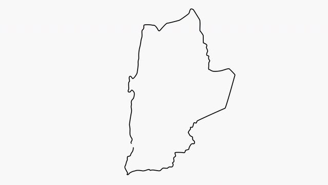 sketch map of Antofagasta in chile