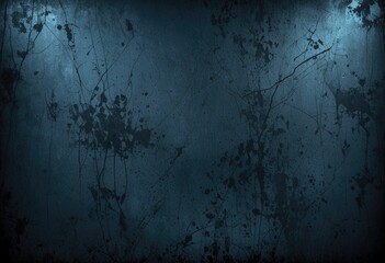 An abstract depiction of a grungy texture, featuring deep navy tones, resembling a stucco wall background - obrazy, fototapety, plakaty