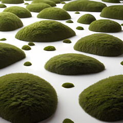 zen stones with green leaves