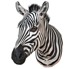 Fototapeta na wymiar Zebra white background