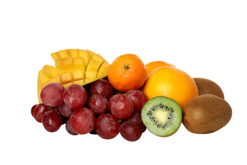 PNG, Set of tropical fruits, isolated on white background