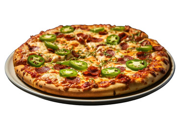 Melodic Pizza Symphony. On White or PNG Transparent Background.