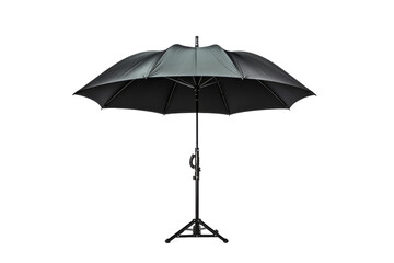 Monochrome Umbrella Elegance. On White or PNG Transparent Background.