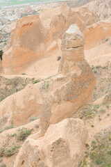 geological formation in cappadocia of Turkey. Fairy Chimneys.
