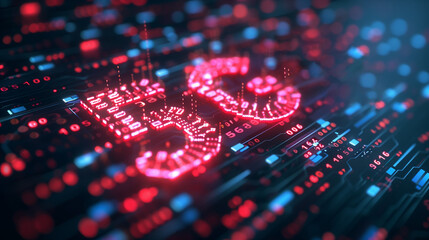 5g network technology cyber background