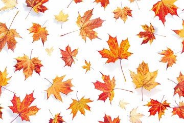 maple color leave seamless Pattern abstract texture background Happy Thanksgiving card banner panorama illustration