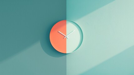 Round wall clock  With a simple face, it highlights the passing of time in minimalism