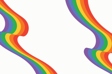 pride month lgbeq lesbian, gay, bisexual, transgender and queer, celabrate, rainbow, color, waves, strips, background banner or poster design vector illustration