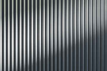 Obraz premium Empty light metal linear wall with mock up place. Gallery concept. 3D Rendering.