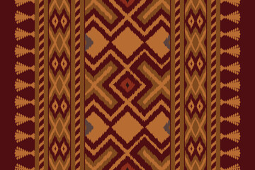 Fabric ethnic tribal pattern art. Ethnic ikat seamless pattern. American and Mexican style. Design for background, wallpaper, illustration, fabric, clothing, carpet, textile, batik, embroidery.