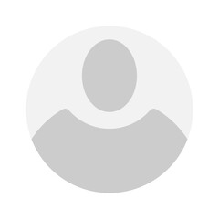 Vector flat illustration in grayscale. Avatar, user profile, person icon, gender neutral silhouette, profile picture. Suitable for social media profiles, icons, screensavers and as a template.