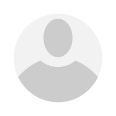 Vector flat illustration in grayscale. Avatar, user profile, person icon, gender neutral silhouette, profile picture. Suitable for social media profiles, icons, screensavers and as a template.