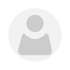 Vector flat illustration in grayscale. Avatar, user profile, person icon, gender neutral silhouette, profile picture. Suitable for social media profiles, icons, screensavers and as a template.