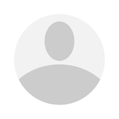 Vector flat illustration in grayscale. Avatar, user profile, person icon, gender neutral silhouette, profile picture. Suitable for social media profiles, icons, screensavers and as a template.