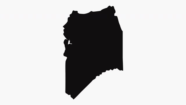 animation forming a map of San Joaquin in chile