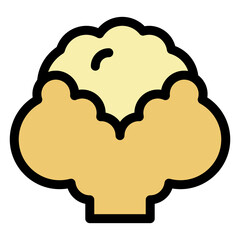 Vector Icon Cauliflower, food, vegetable
