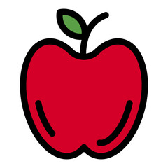 Vector Icon Apple, food, fruit, diet, natural food