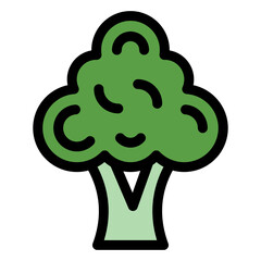 Vector Icon Broccoli, food, vegetables