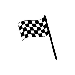 Racing flag icon vector set. Race illustration sign. Finish symbol or logo.