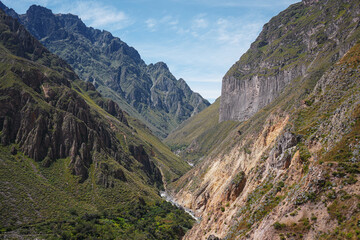 River Bend: Majestic Colca Canyon's Heart Revealed in Peru's Andean Wilderness