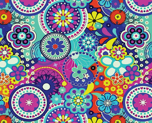 Fototapeta premium abstract seamless floral pattern