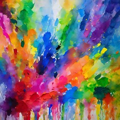 abstract watercolor background,precision and finesse using markers in vibrant hues and striking contrasts.