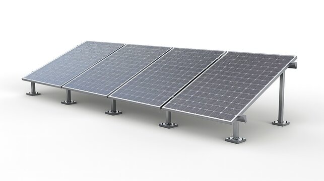 Solar panel. Solar Energy. Solar Cell 3d, Solar park, Background. Vector Illustration.
