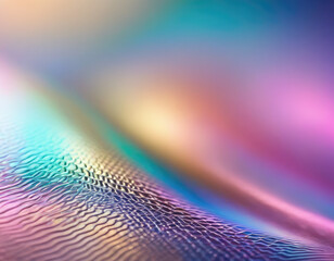 Abstract metallic background with some smooth lines in it. 3d glitter shapes. Unicorn glowing colors