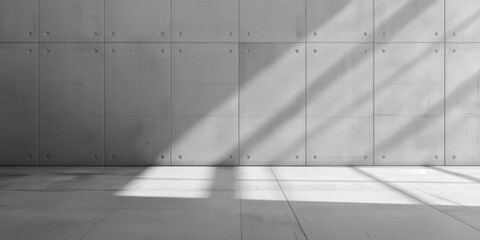 Modern concrete wall and floor with shadows
