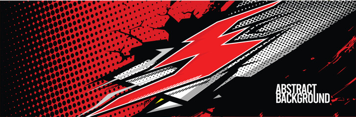 Car wrap decal designs. Abstract racing and sport background for racing livery or daily use car vinyl sticker. Vector eps 10.