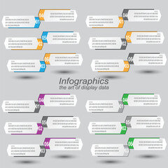 Collection infographic template for modern data visualization and ranking and statistics.