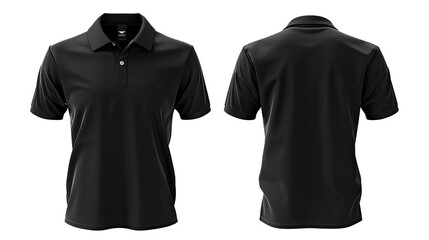 Black polo shirts mockup. Generative AI