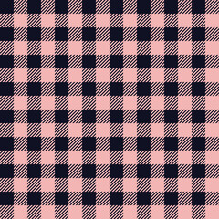 Classic tweed tartan plaid style pattern. Geometric check print in pink and blue color. Classical English background Glen plaid for textile fashion design.