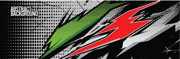 Car wrap decal designs. Abstract racing and sport background for racing livery or daily use car vinyl sticker. Vector eps 10.