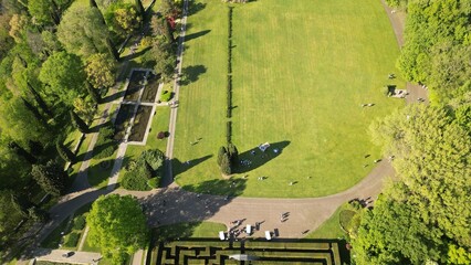 Beautiful labyrinth in the park Sigurta Garden Park. Valeggio sul Mincio is a comune in Italy,...
