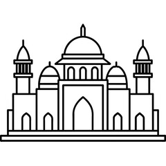 taj mahal silhouette