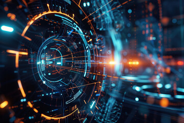 Obraz premium technology background, future