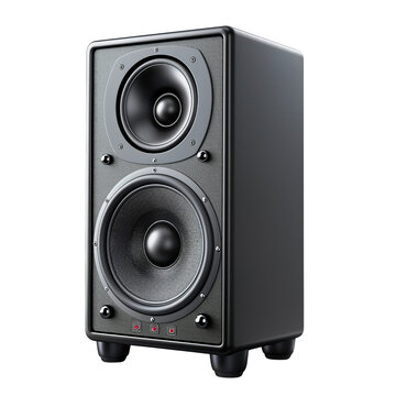 a black speaker, sound system, on a transparent background