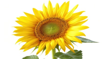 Perfect sunflower isolated. Generative AI
