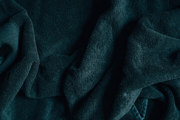 Texture of a grey cotton bath towel