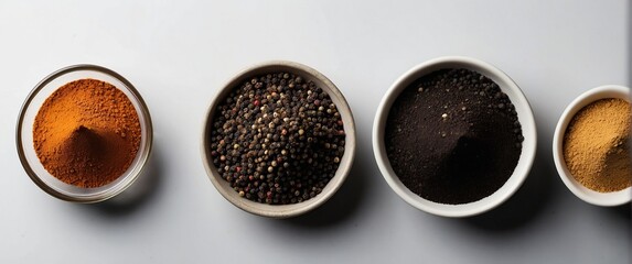 Black pepper powder on a black background.