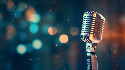 Microphone illustration - obrazy, fototapety, plakaty