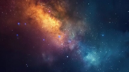 Fototapeta na wymiar Universe view with stars. Generative AI