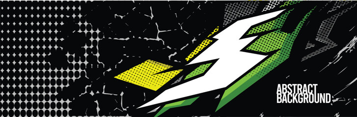 Car wrap decal designs. Abstract racing and sport background for racing livery or daily use car vinyl sticker. Vector eps 10.