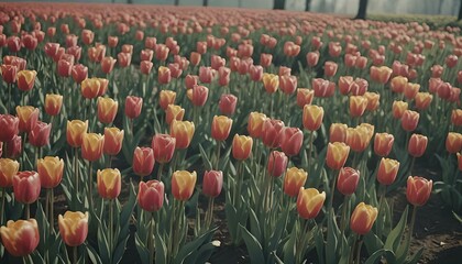 field of tulips