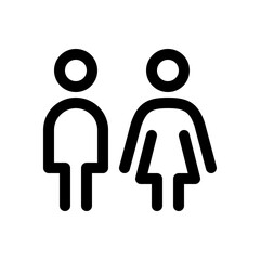 Children line icon. Kids sign. Boy and girl symbol