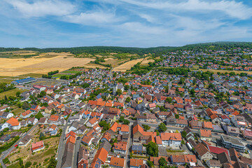 Die Teilstadt Königshofen in Tauberfranken  im Luftbild