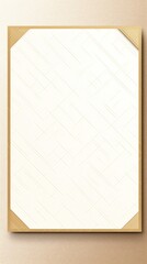 Beige velvet background with golden frame, luxury and elegant template for design. Vector illustration of beige texture fabric with gold square border